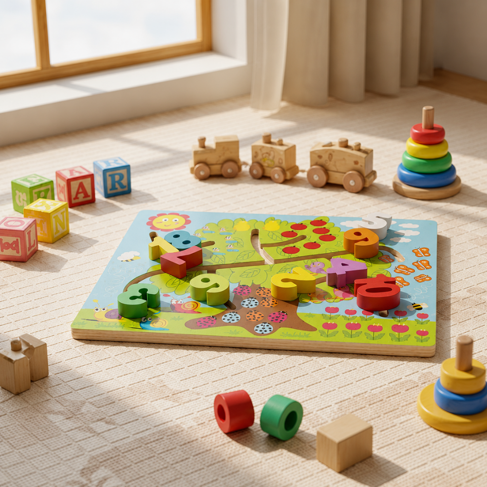 Labirinto de Madeira Relação Numérica Yins Kids