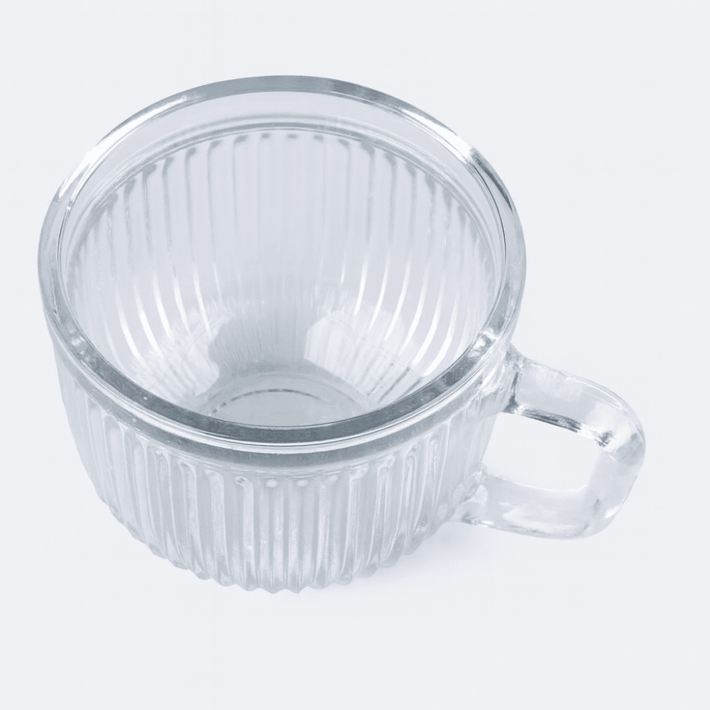 Xícara De Chá De Vidro Riviera 255Ml Krystalmix -  Cx 6 Unidades