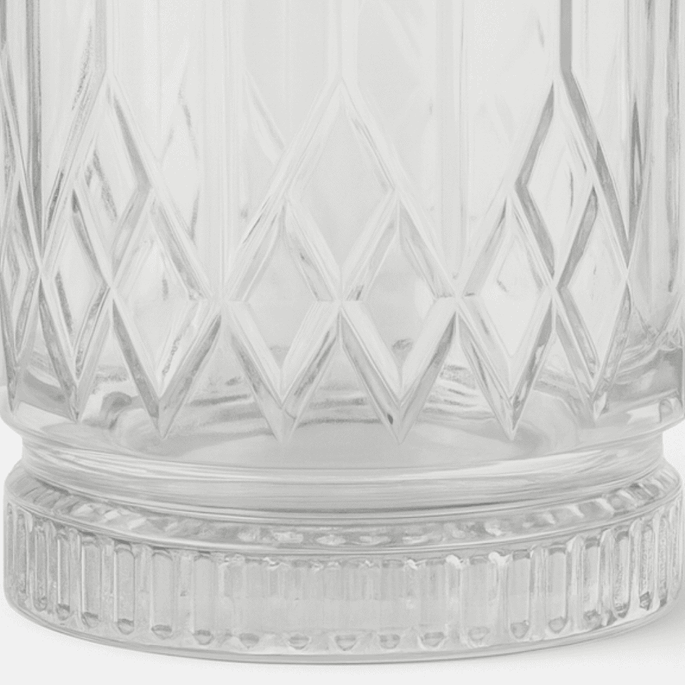 Caneca De Vidro Elusia Pirâmide 250Ml Inga - Cx 6 Unidades