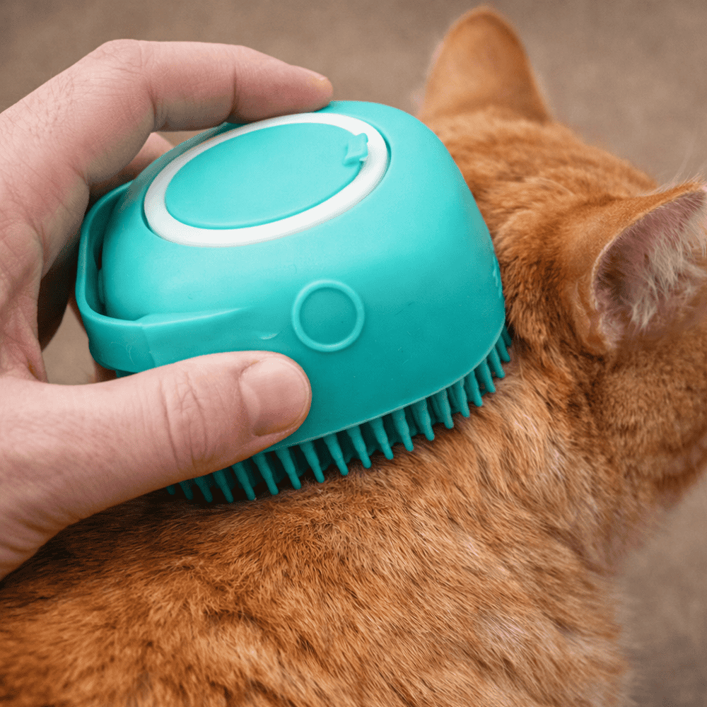 Escova De Banho Pets Com Dispenser Para Sabão Yins