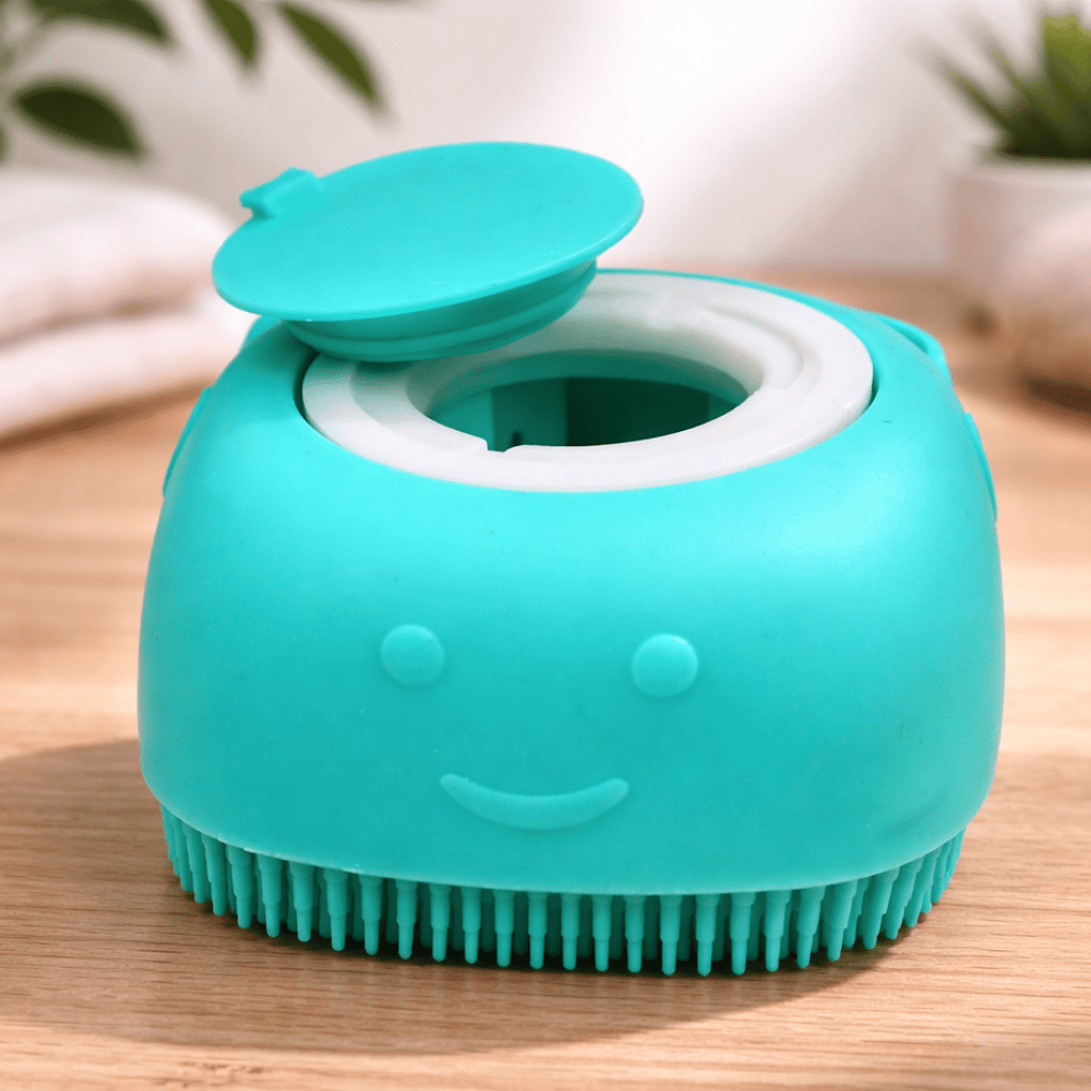 Escova De Banho Pets Com Dispenser Para Sabão Yins