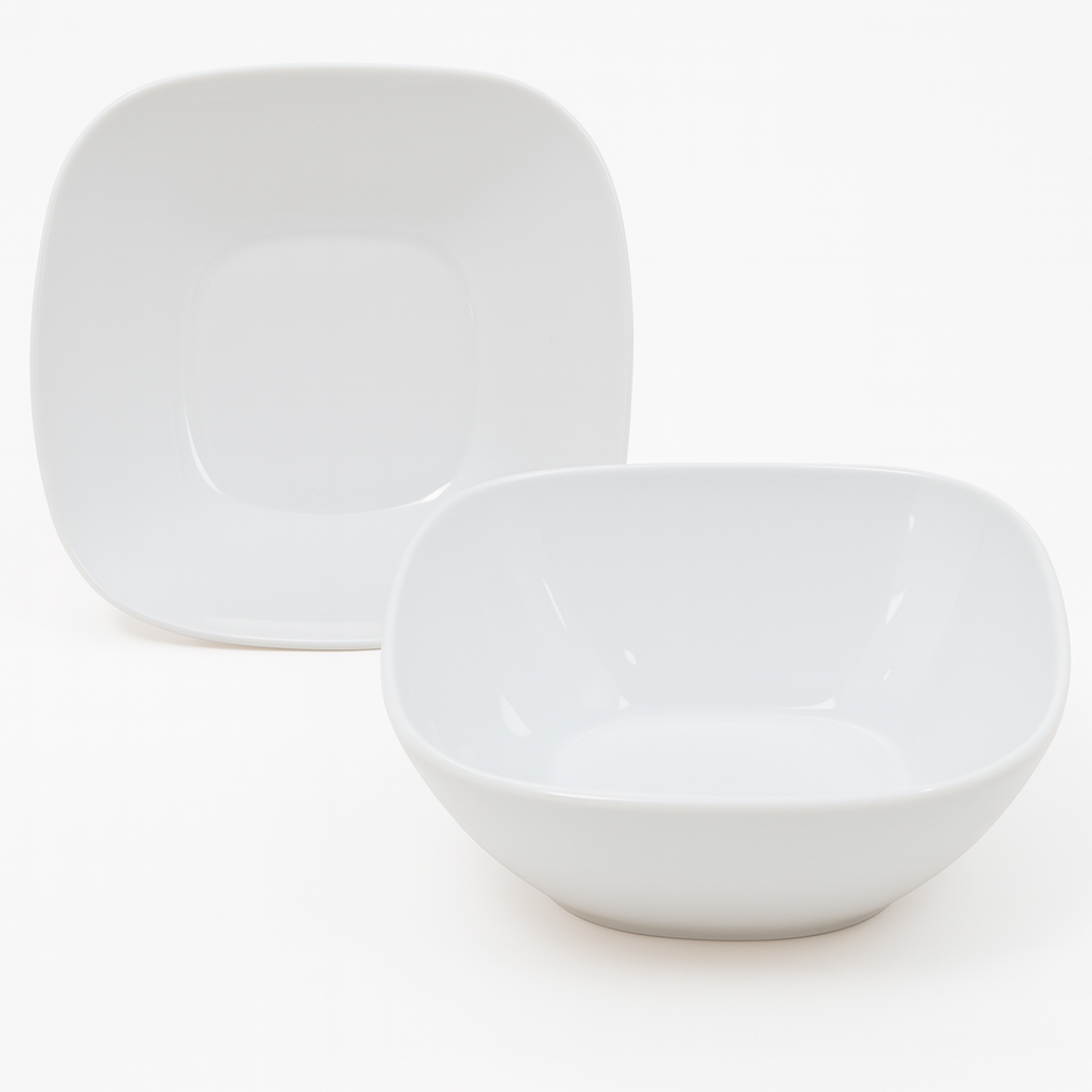 Tigela Quadrada 14cm Branca Melamina Utilgoods