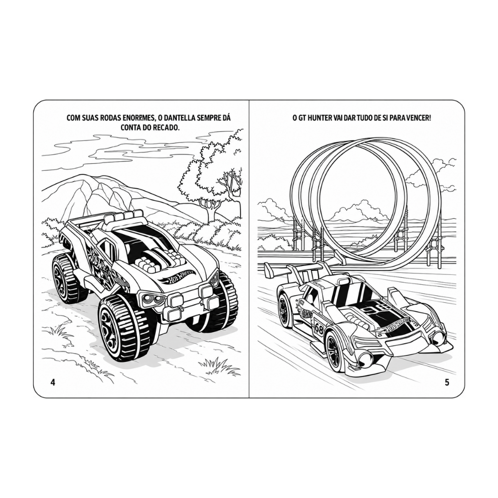 Livro Hot Wheels Colorindo com Arco-Íris Magic Kids