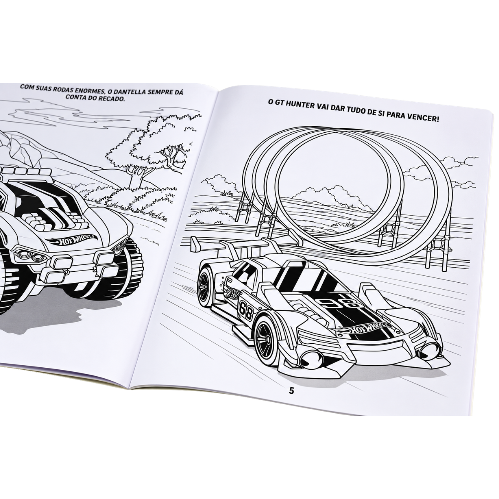 Livro Hot Wheels Colorindo com Arco-Íris Magic Kids