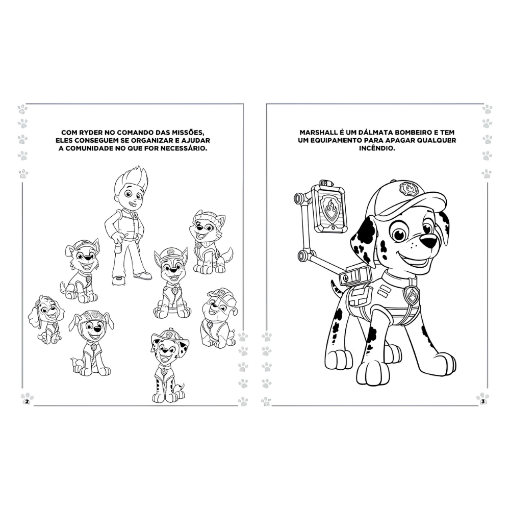 Livro Patrulha Canina Colorindo com Arco-Íris Magic Kids