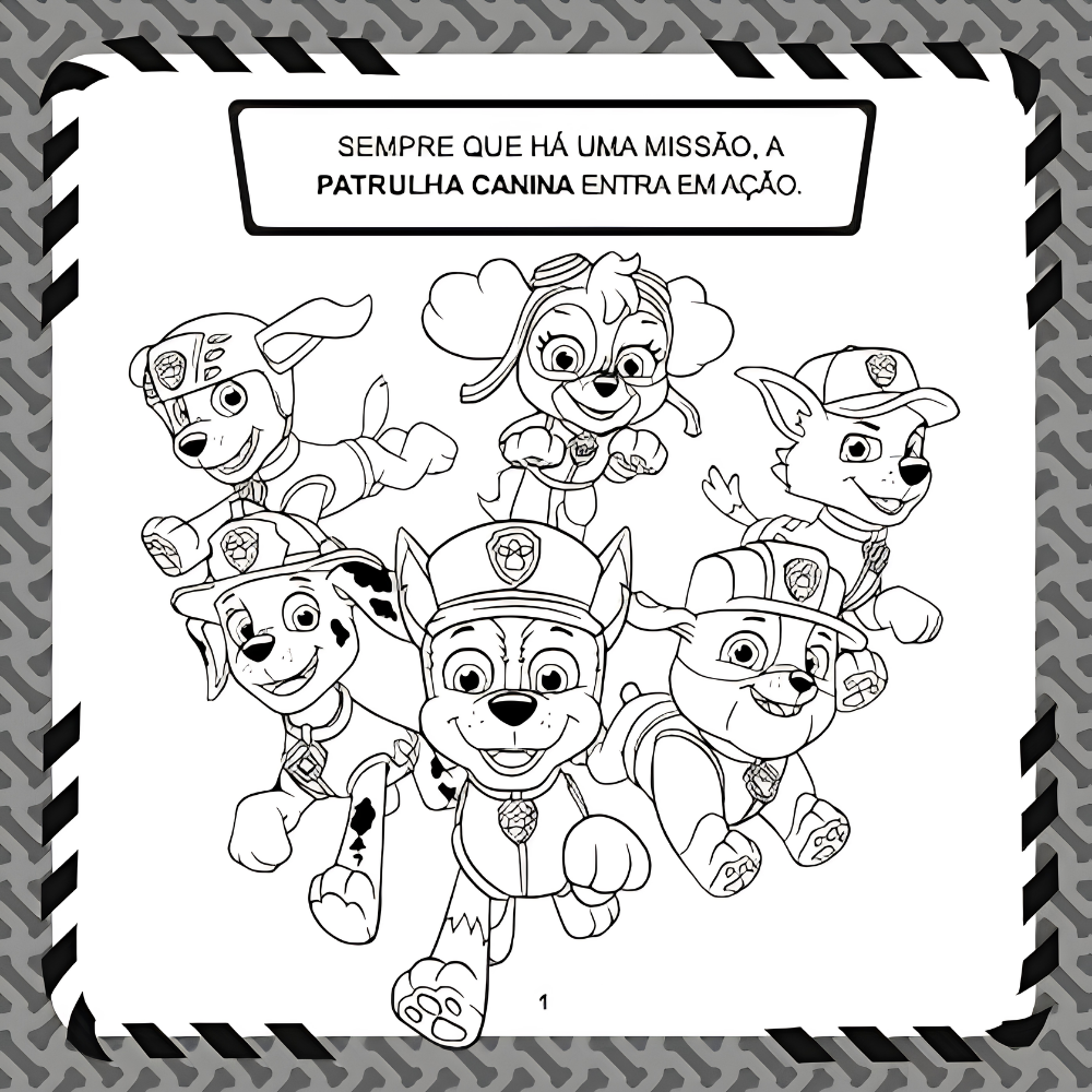 Livro Patrulha Canina Colorindo com Arco-Íris Magic Kids