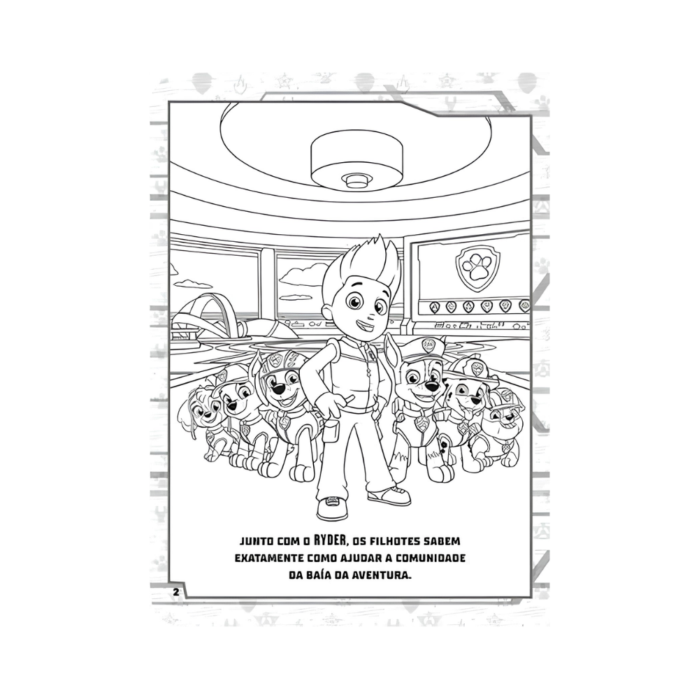 Livro Patrulha Canina Colorindo com Arco-Íris Magic Kids