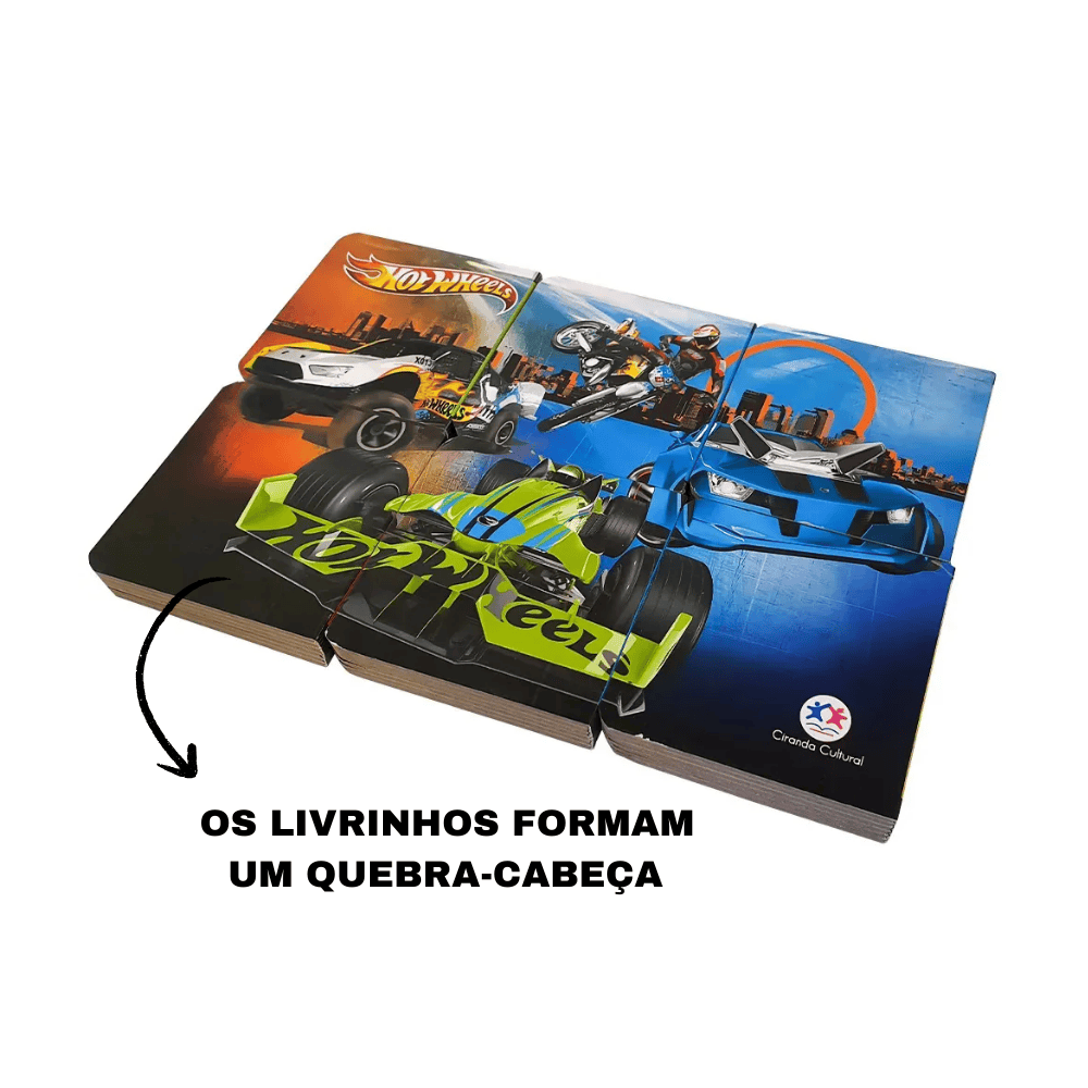Livro Box Com 6 Minilivros Hot Wheels Ciranda
