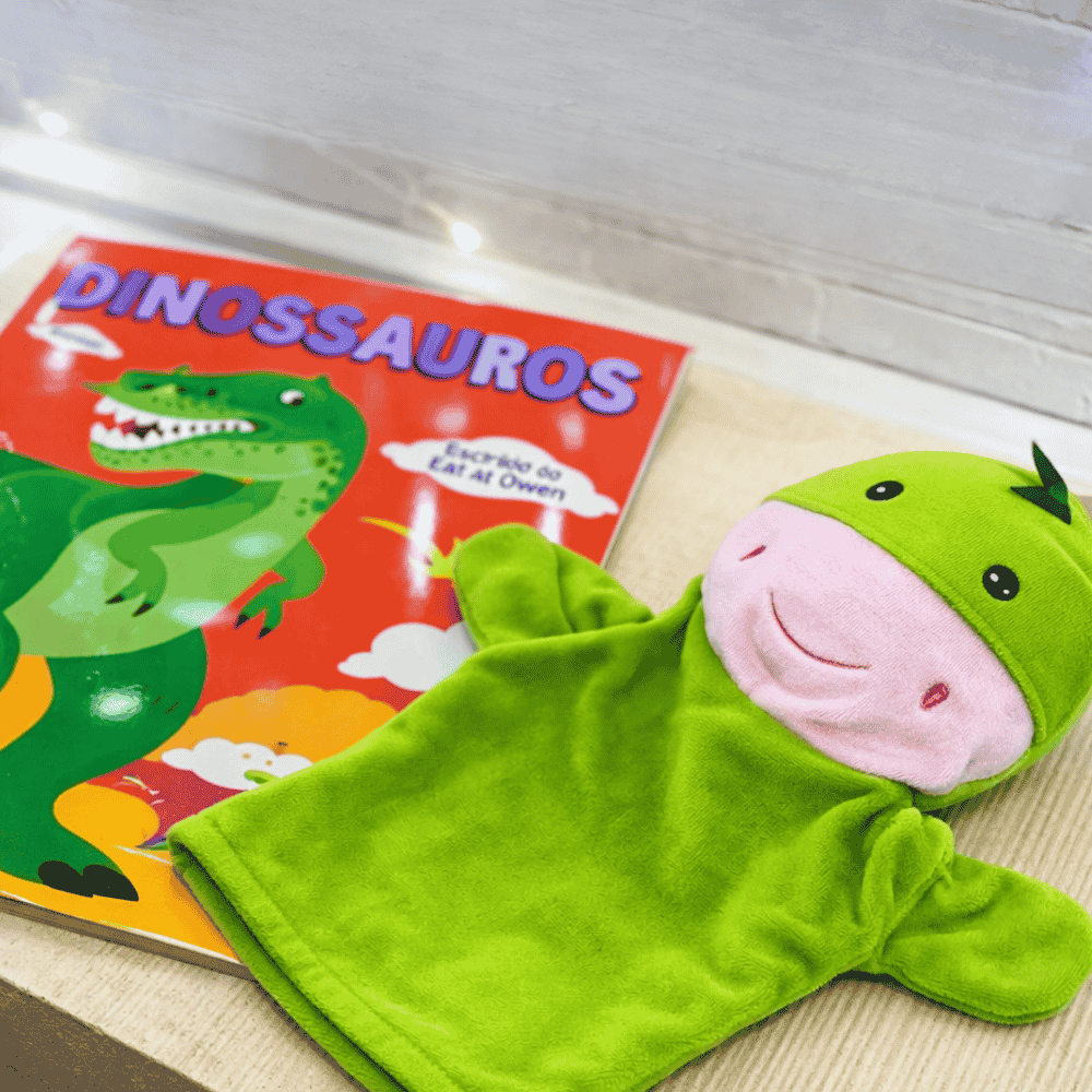 Livro de Colorir + Fantoche Dinossauros Ciranda