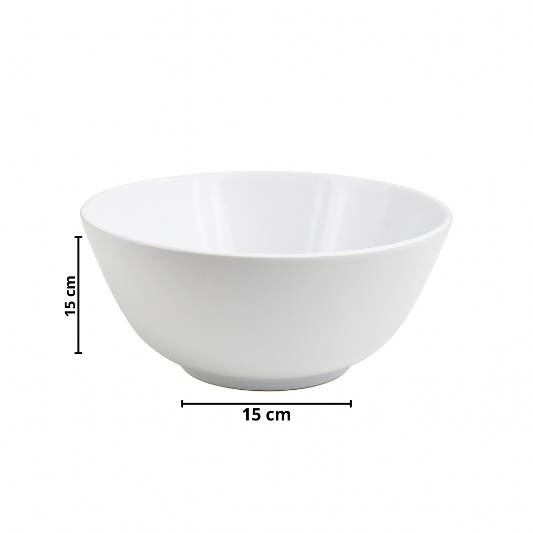 Tigela Redonda 15cm Branca Melamina Utilgoods