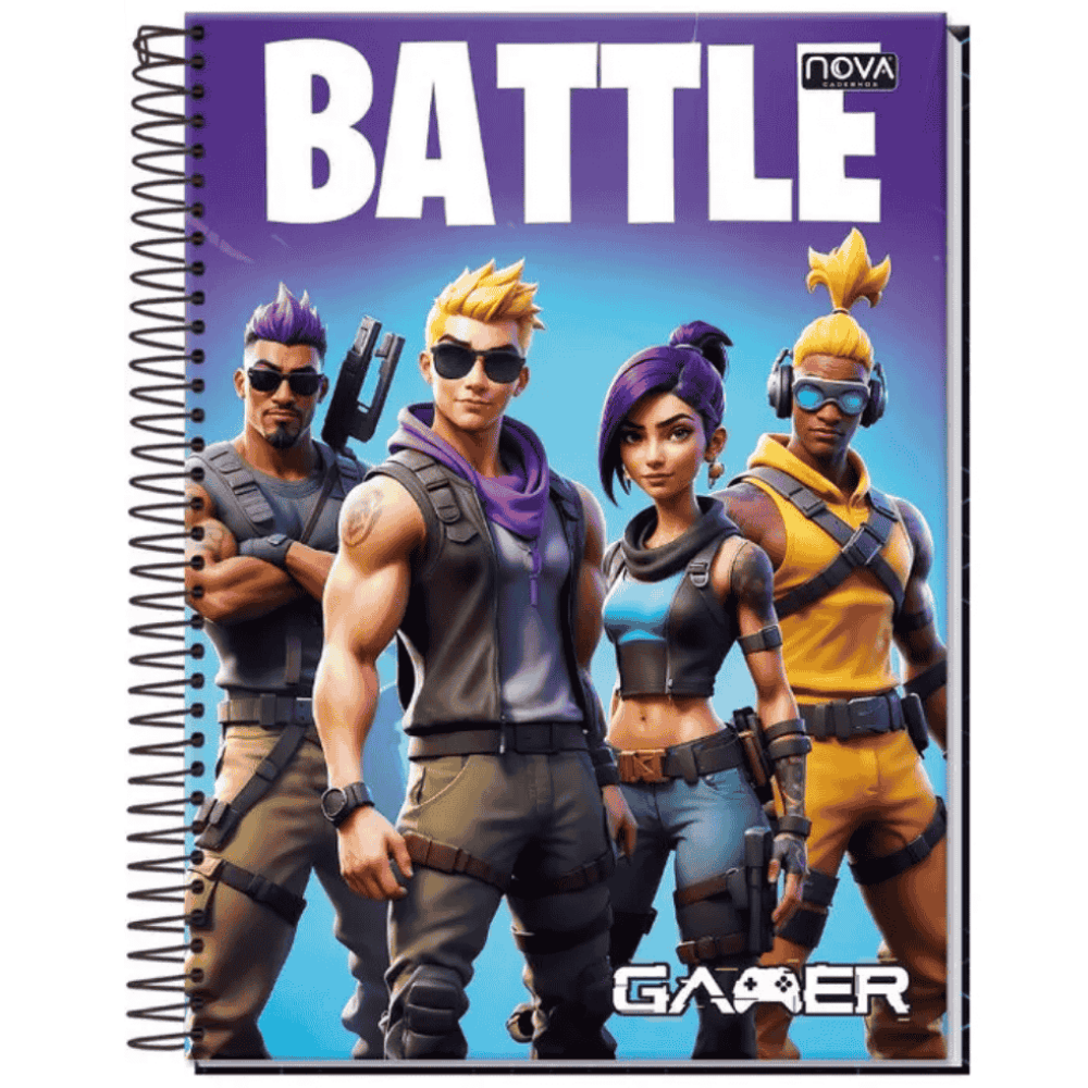 Caderno Univ Espiral C/D 20M 320Fls Gamer Multi