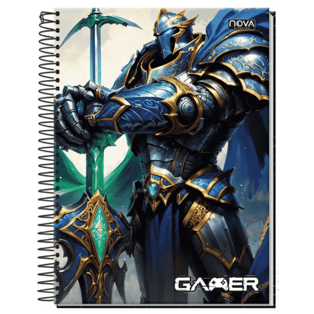 Caderno Univ Espiral C/D 20M 320Fls Gamer Multi