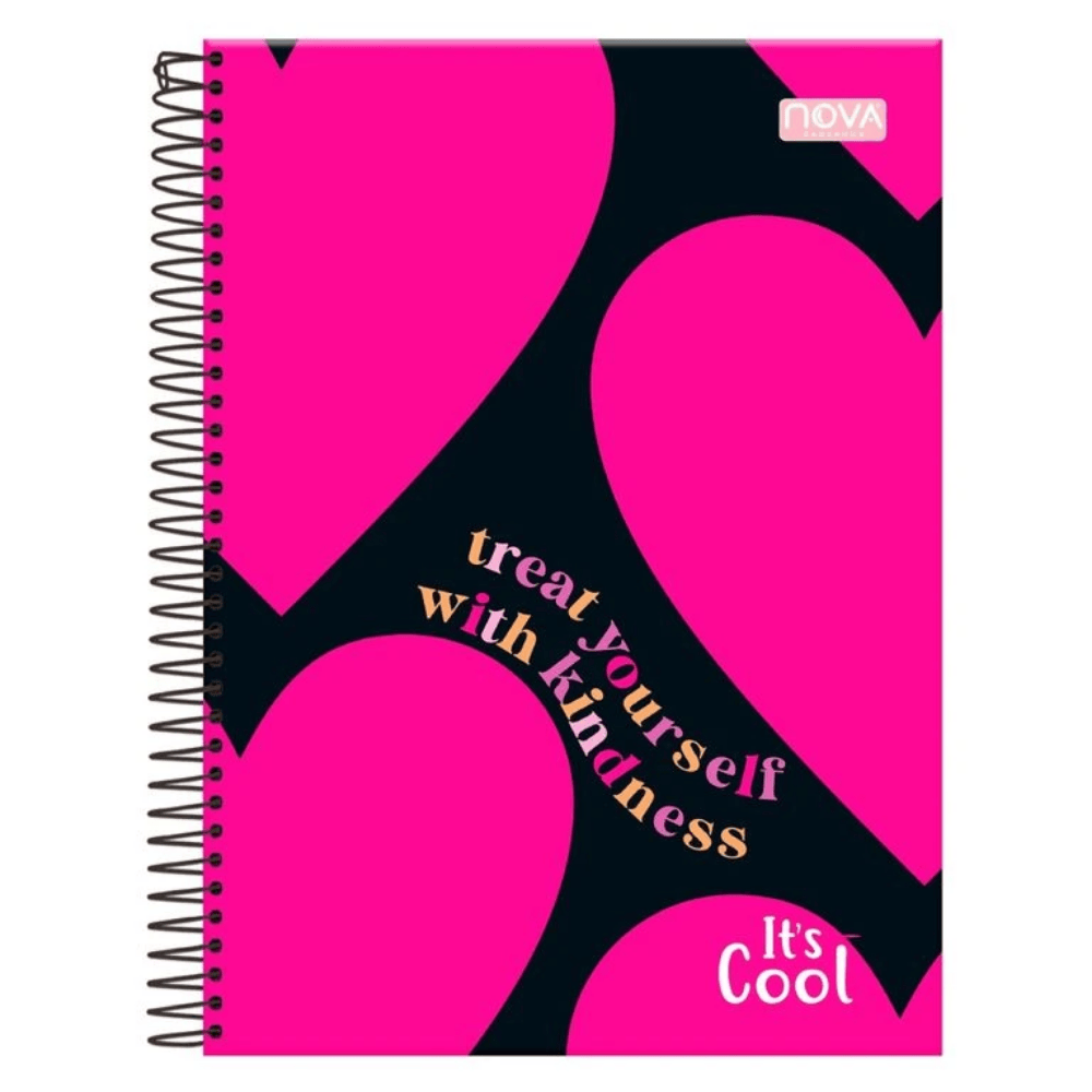 Caderno Universitário Espiral Capa Dura 1M It’S Cool Multi