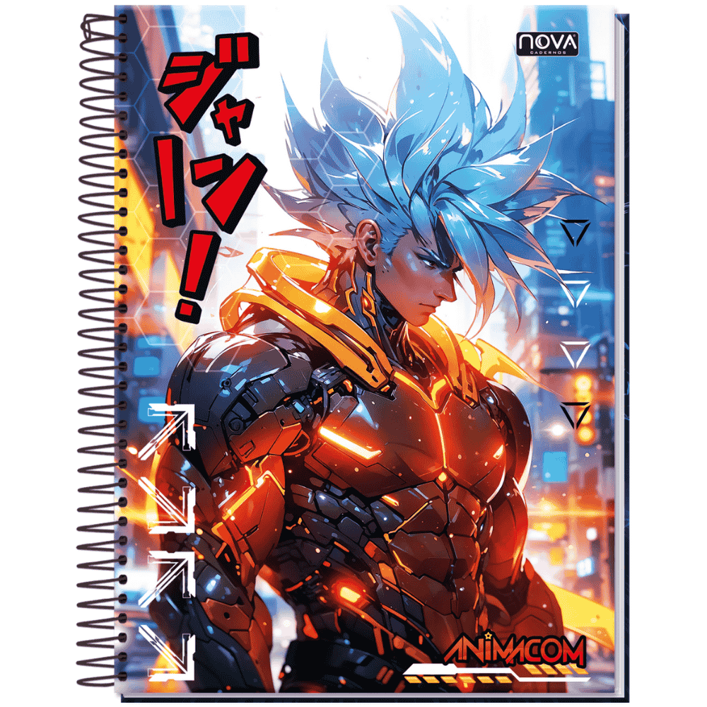 Caderno Espiral Capa Dura 10M Animacom Multi