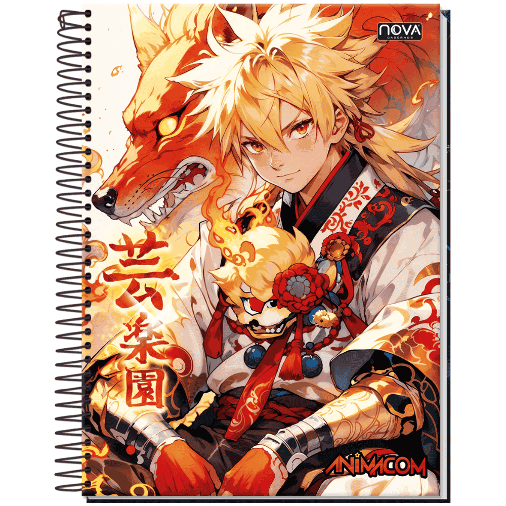 Caderno Espiral Capa Dura 10M Animacom Multi