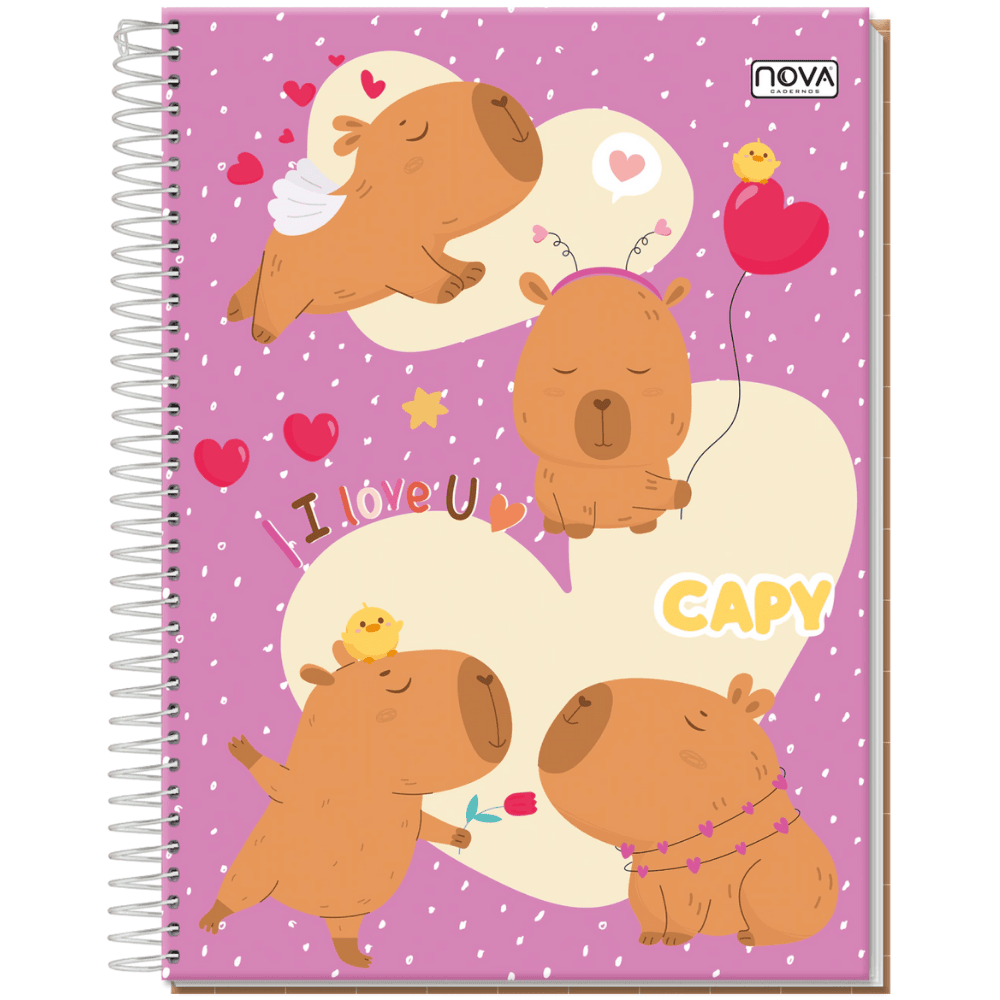 Caderno Universitário Espiral Capa Dura 1M Capy Multi