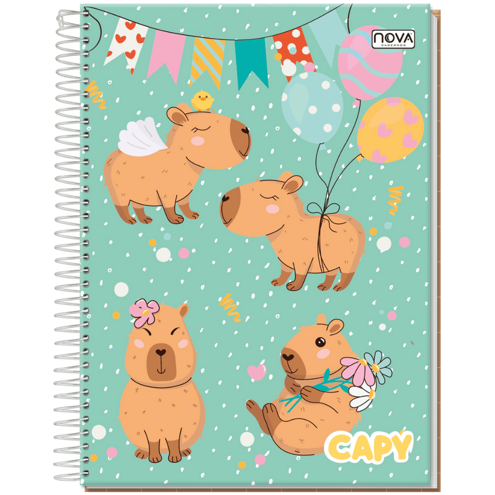 Caderno Universitário Espiral Capa Dura Capy Multi