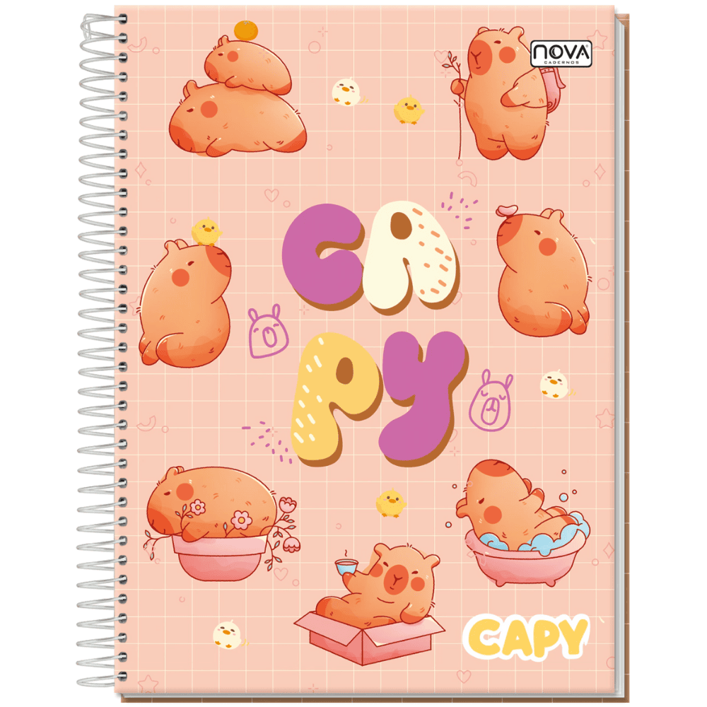 Caderno Universitário Espiral Capa Dura Capy Multi
