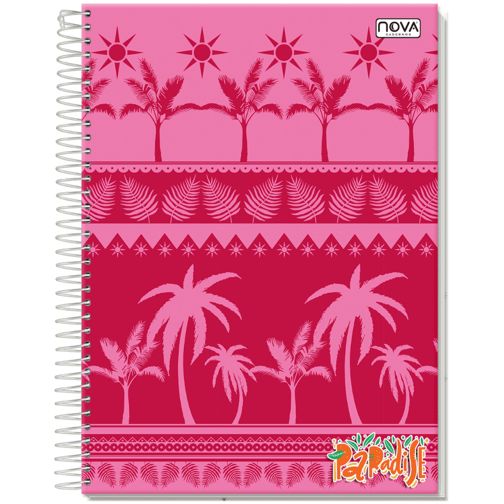Caderno Espiral Capa Dura 1M 80 Folhas Paradise Multi