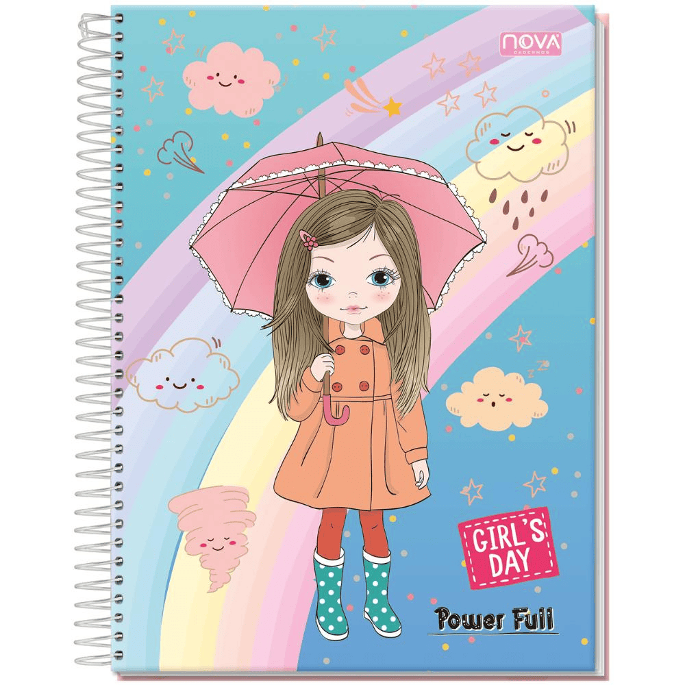 Caderno Univ Espiral Cd 15M 240Fls Power Full Nova