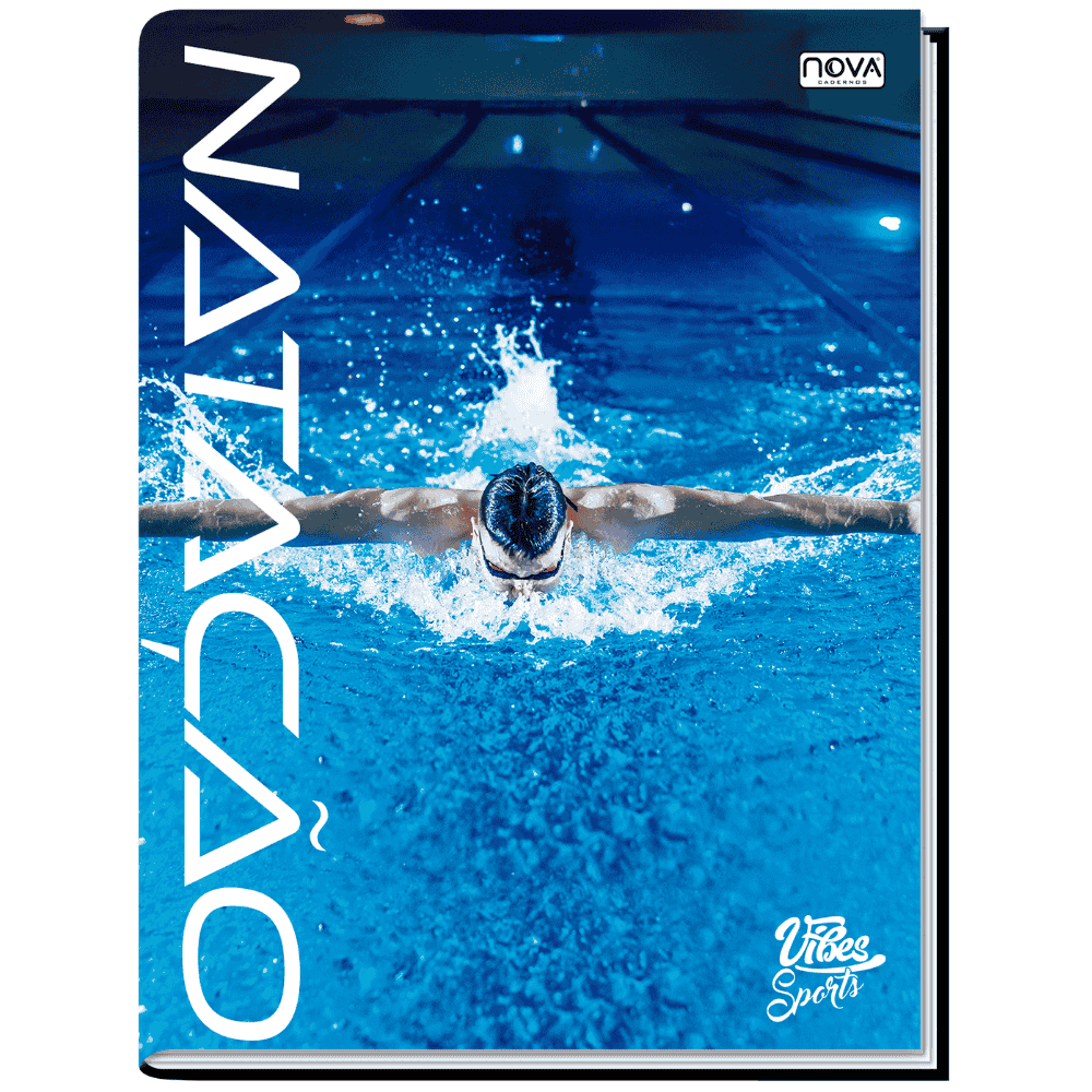 Caderno Universitário Costurado Capa Dura 96 Folhas 1M Vibes Sports Multi