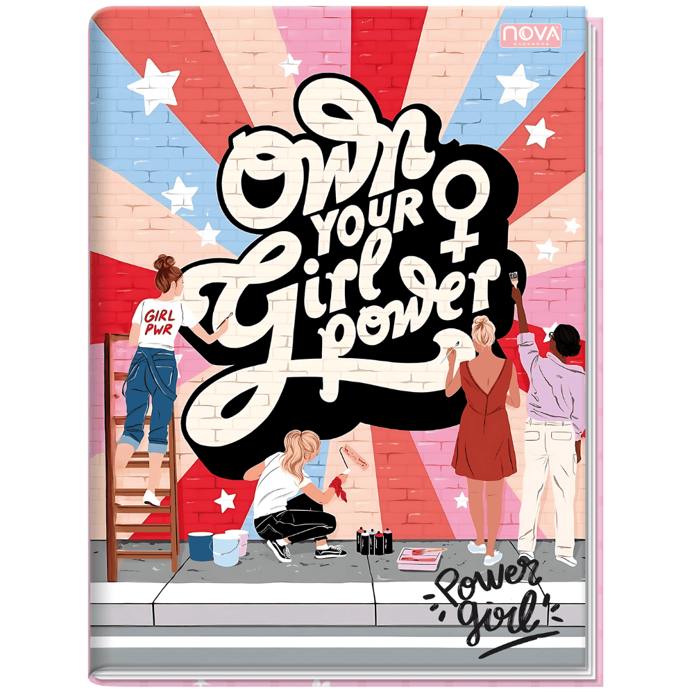 Caderno Universitário Costurado Capa Dura 96 Folhas 1M Power Girls Multi