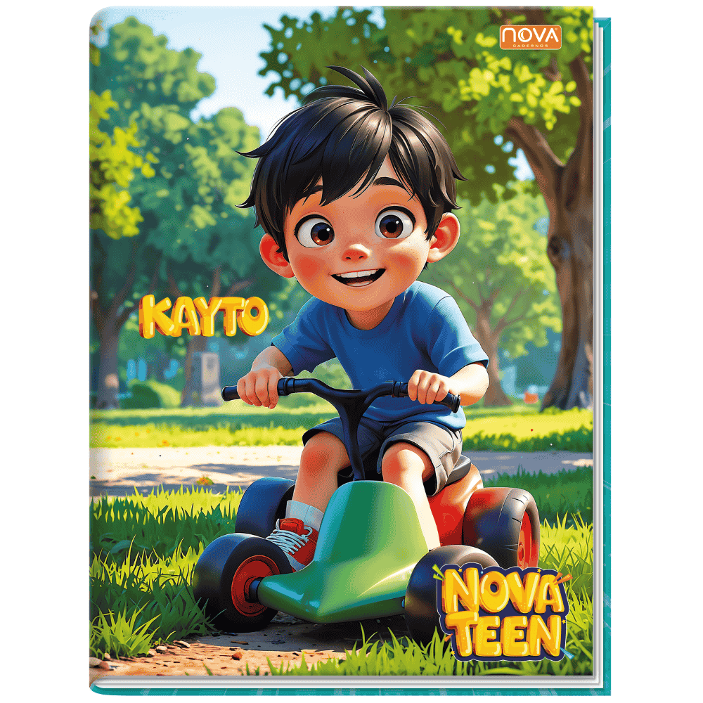 Caderno Universitário Costurado Capa Dura 96 Folhas 1M Nova Teen Multi