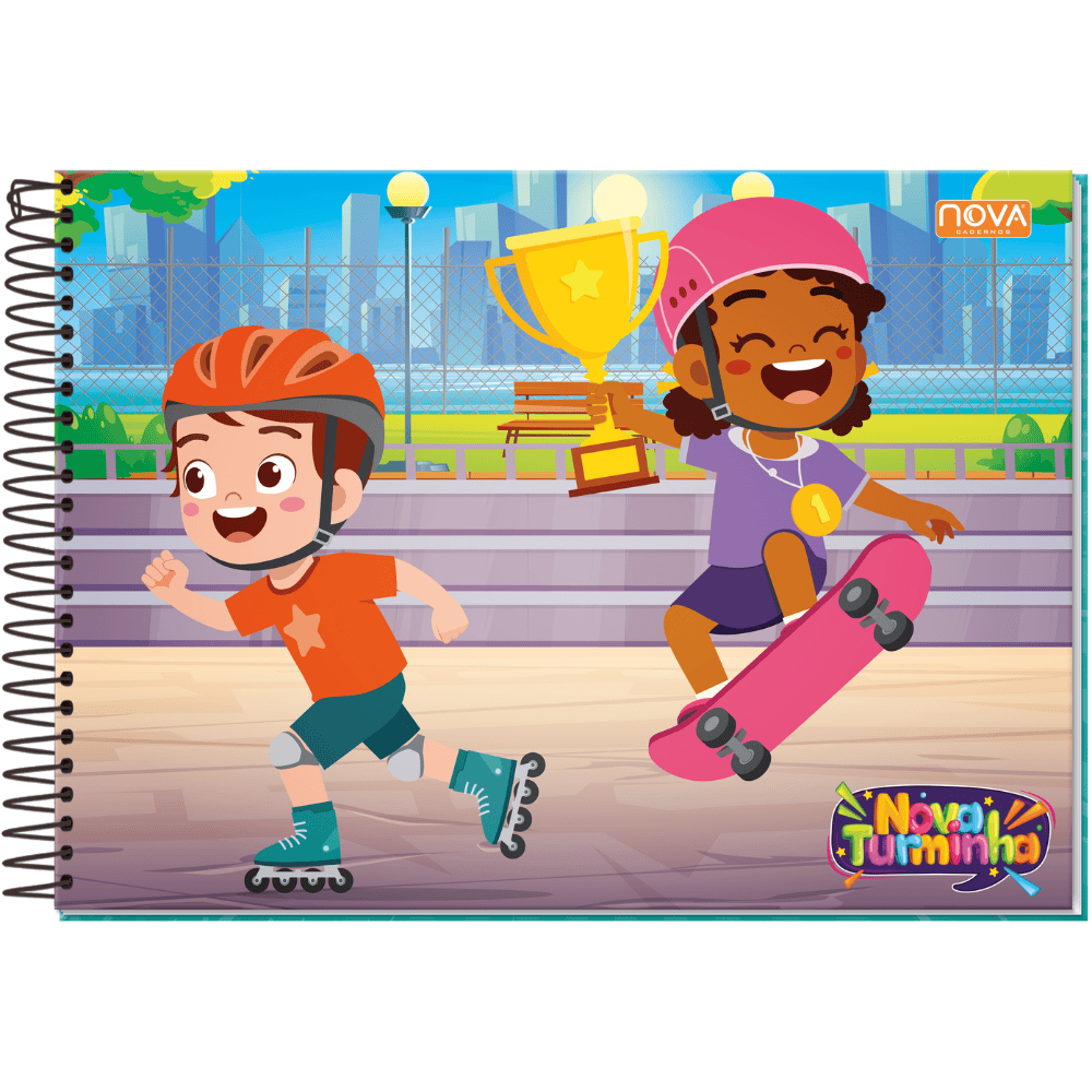 Caderno De Desenho Espiral 60 Folhas Nova Turminha Multi