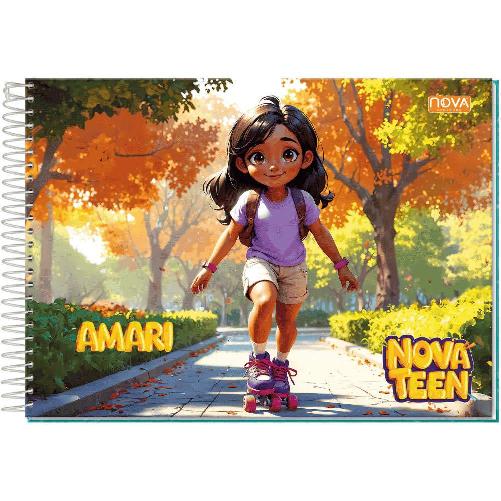 Caderno De Desenho Espiral 60 Folhas Nova Teen Multi
