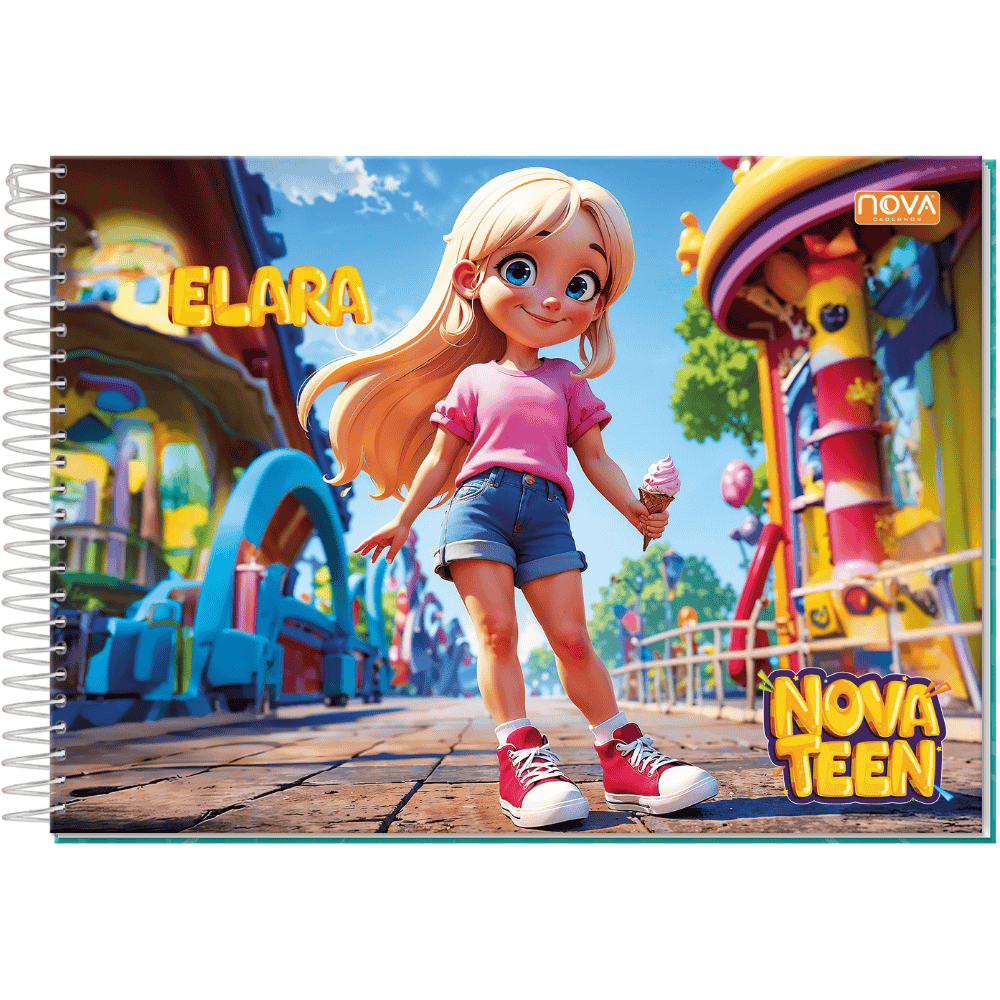Caderno De Desenho Espiral 60 Folhas Nova Teen Multi