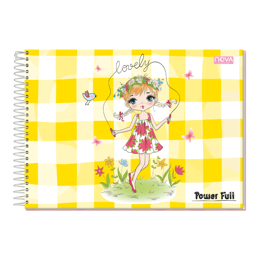 Caderno Universitário De Desenho Espiral 96 Folhas Power Full Multi