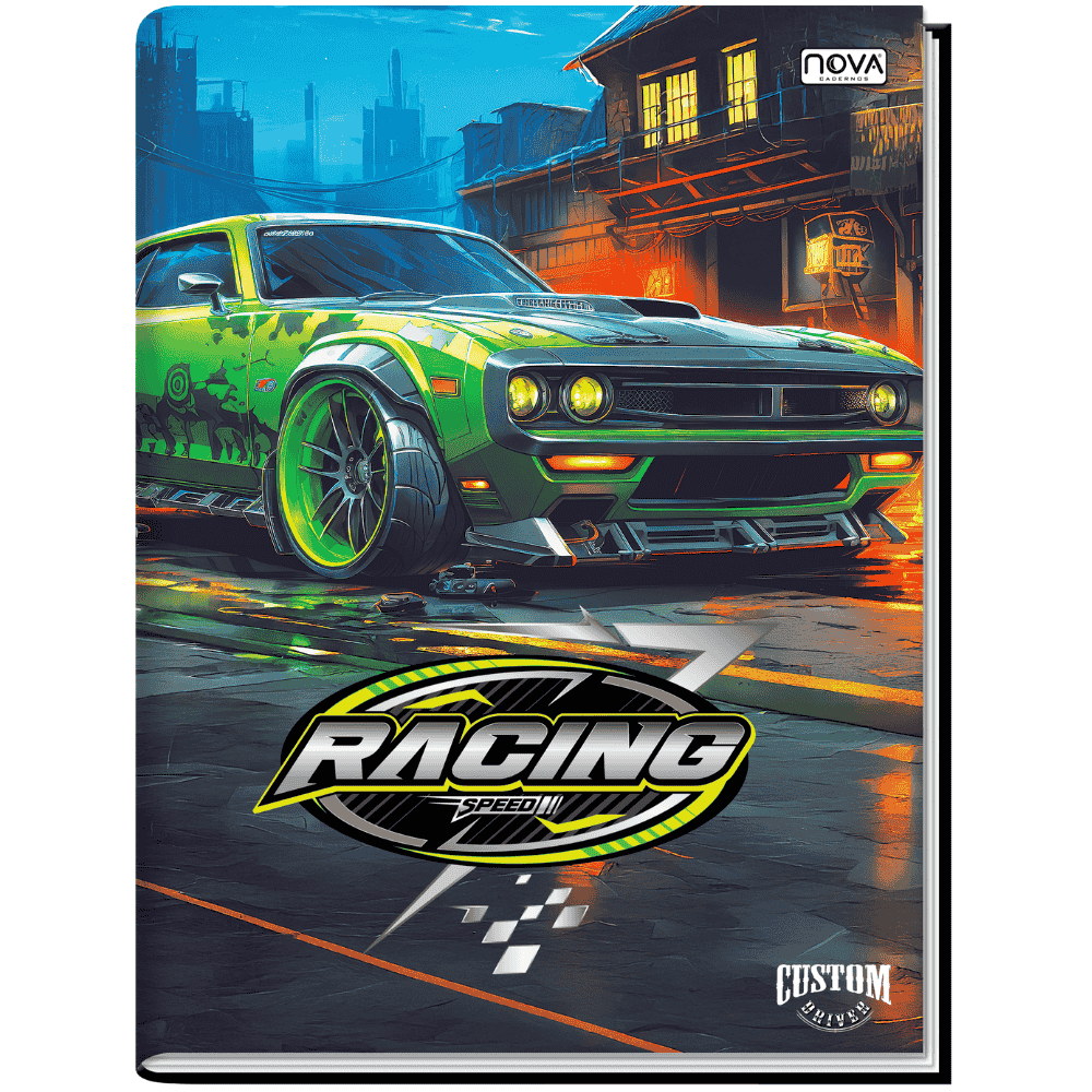 Caderno 1/4 Costurado Capa Dura 96 Folhas Custom Drive Multi