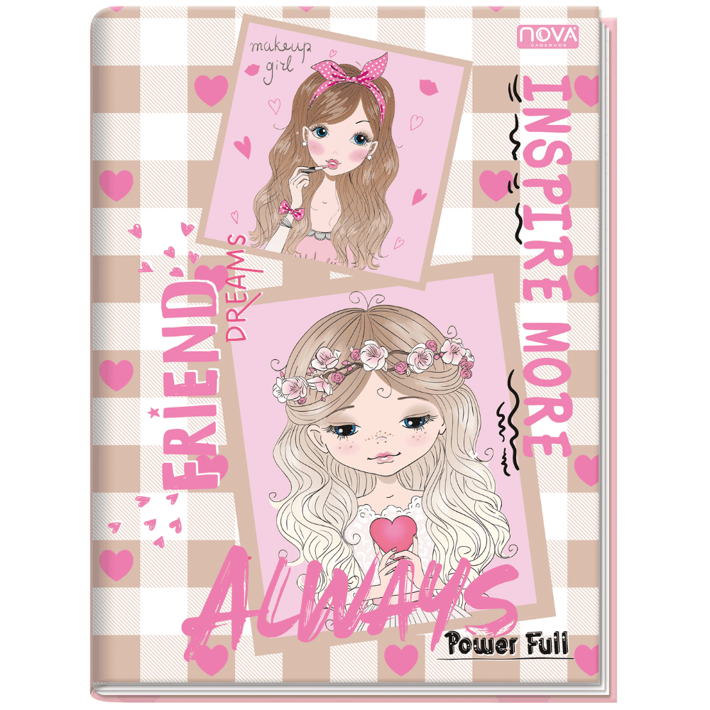 Caderno 1/4 Costurado Capa Dura 96 Folhas Power Full Multi