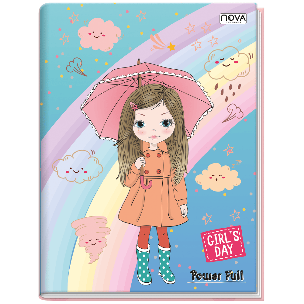 Caderno 1/4 Costurado Capa Dura 96 Folhas Power Full Multi