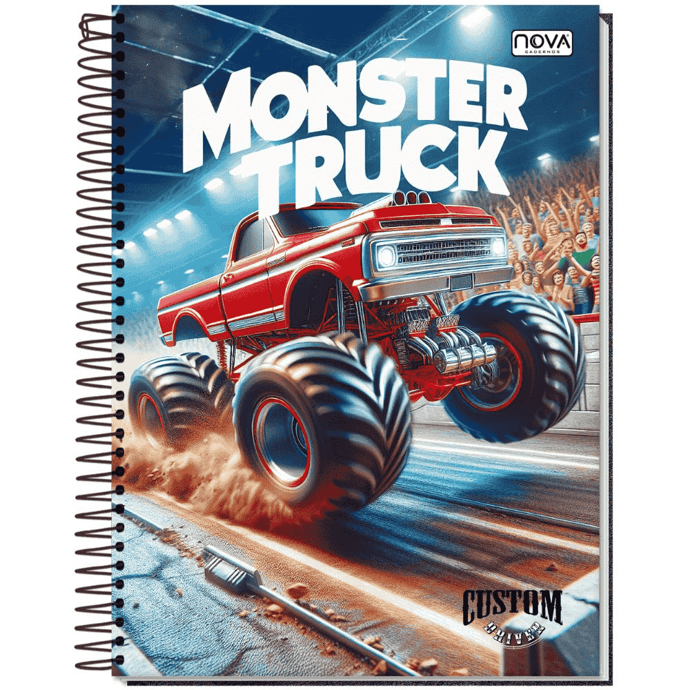 Caderno 1/8 Espiral CD 80 Folhas Custom Drive Multi