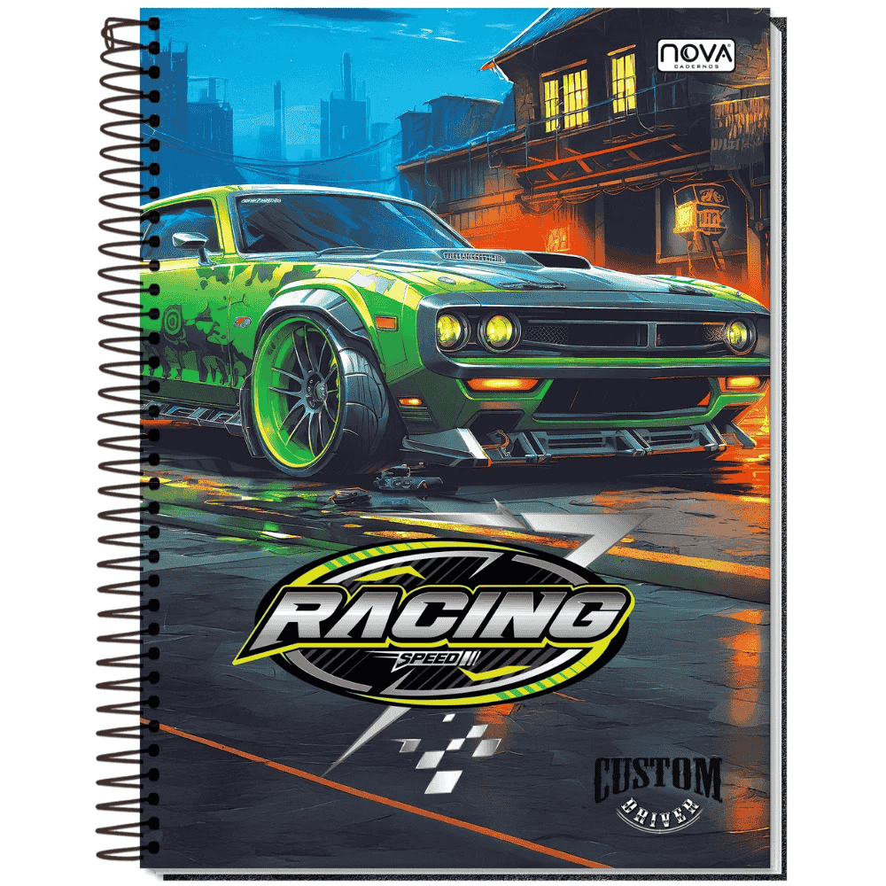 Caderno 1/8 Espiral CD 80 Folhas Custom Drive Multi