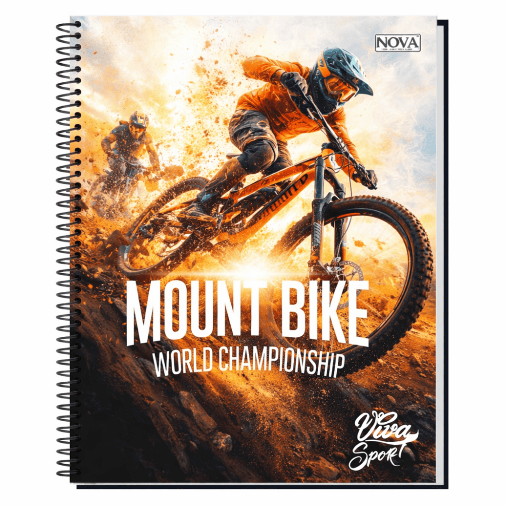 Caderno Universitário Espiral 15 Matérias 240 Folhas Vibes Sports Multi