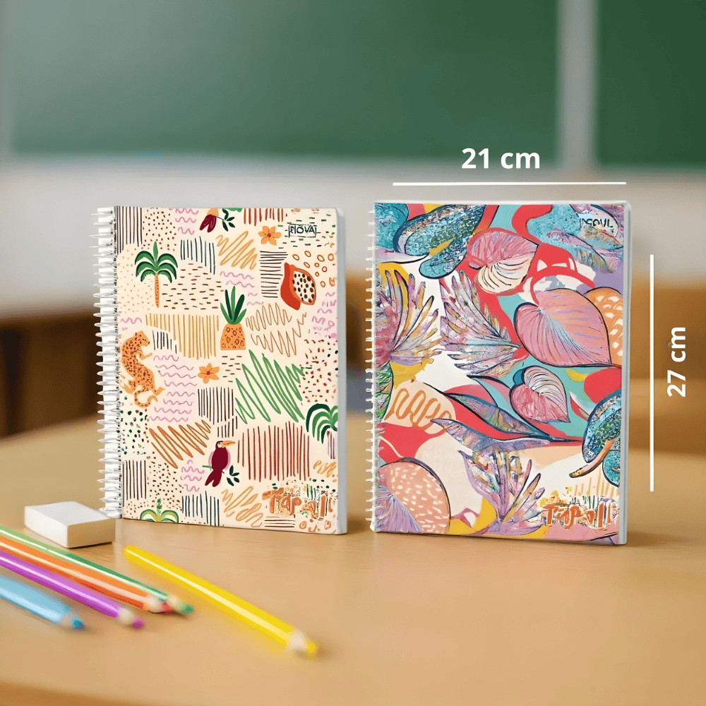 Caderno Univ Espiral Capa Dura 15M 240Fls Paradise