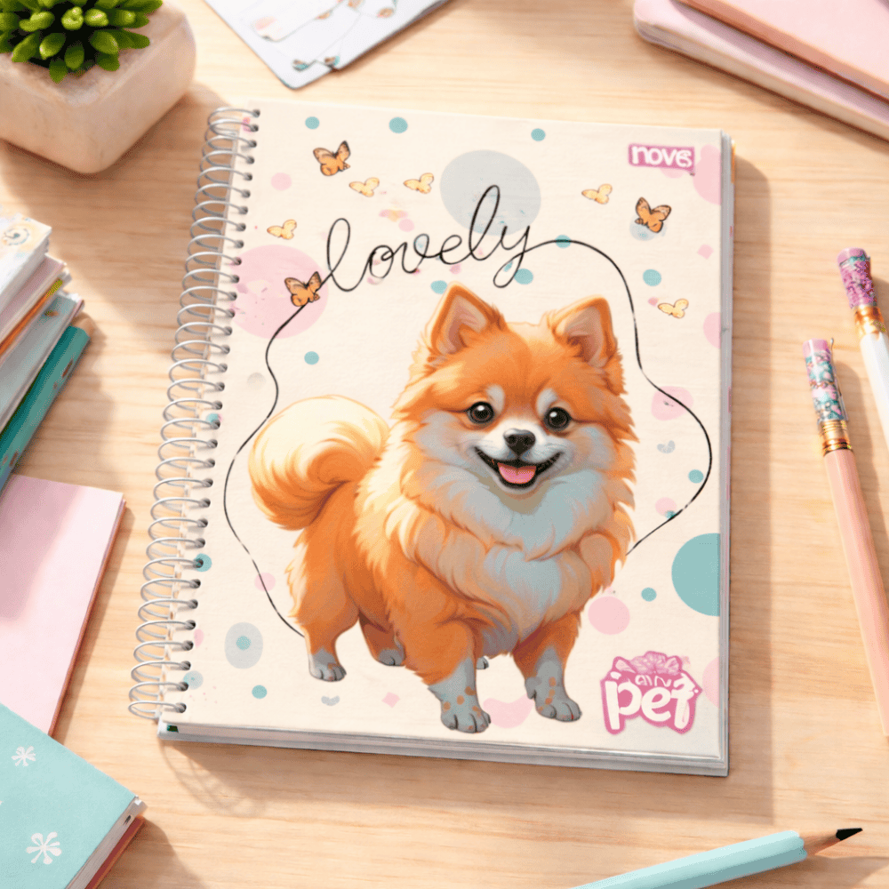 Caderno Univ Espiral Capa Dura 20M 320Fls Miss Pet