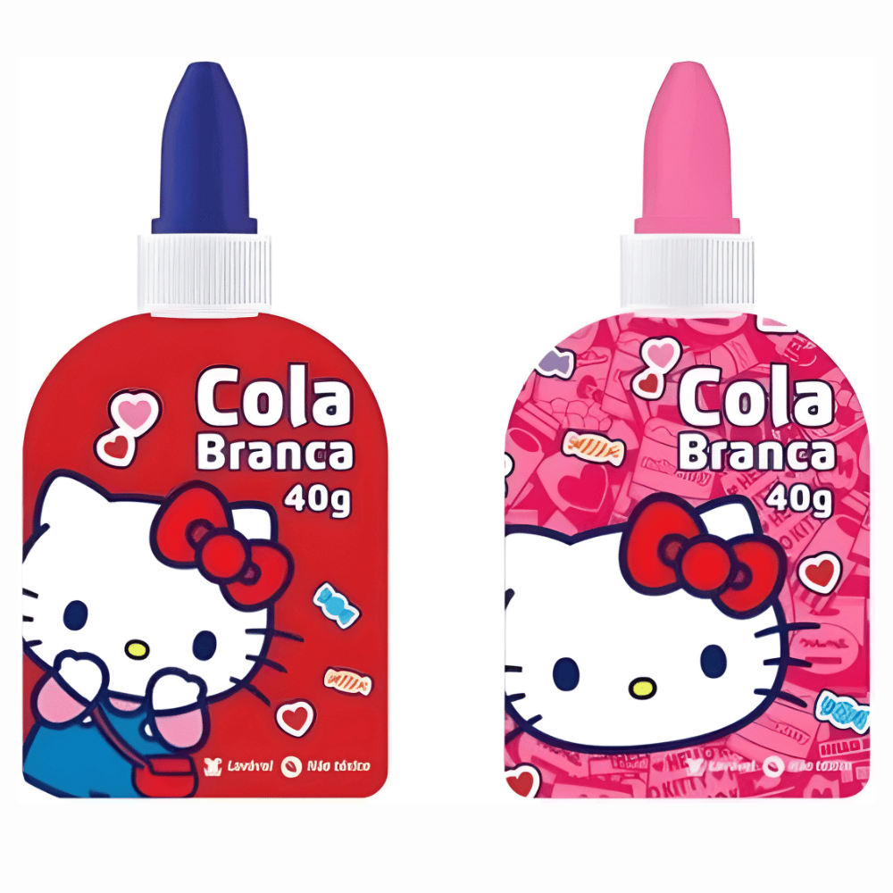 Cola Branca Escolar Hello Kitty 40Gr