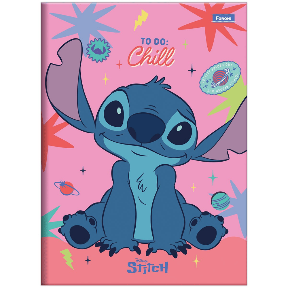 Caderno Brochura CD Stitch 80 Folhas Foroni
