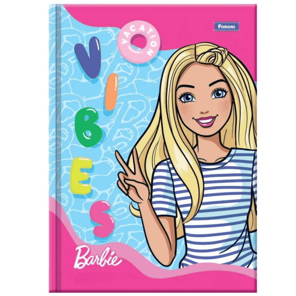 Caderno Brochura CD Barbie 80 Folhas Foroni