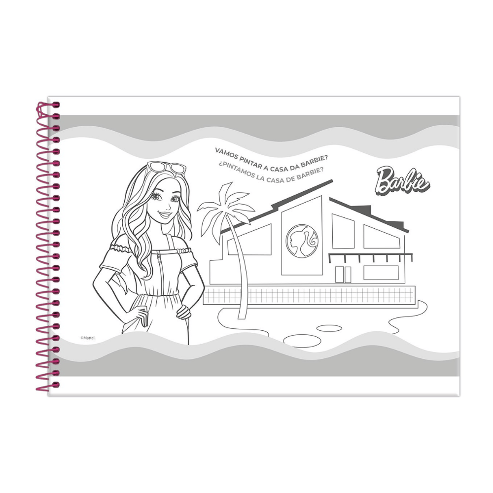 Caderno Cartografia Capa Dura 80 Folhas Barbie Foroni