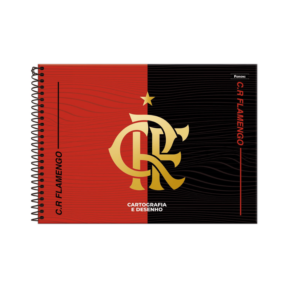 Caderno Cartografia Capa Dura 80 Folhas Mengão Foroni