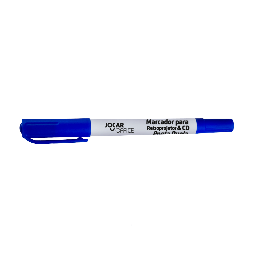 Marcador Cd Ponta Dupla Azul Léo E Léo