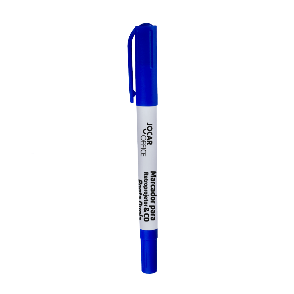 Marcador Cd Ponta Dupla Azul Léo E Léo
