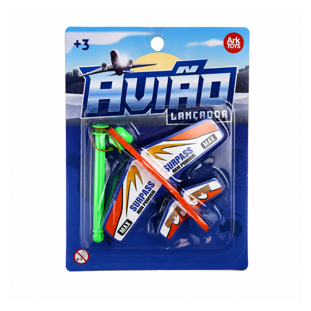 Lança Avião Speedy Infantil com Lançador Ark Toys