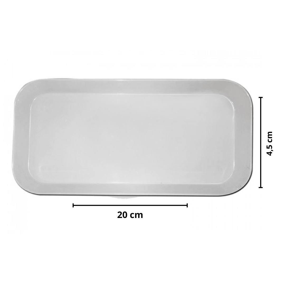 Travessa Retangular Branca Melamina 31cm Utilgoods