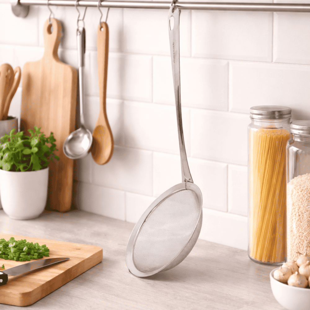 Escumadeira Com Tela 13,5Cm Inox Yins