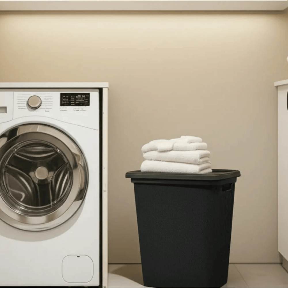 Cesto De Roupa Juta 45L Preto Jaguar